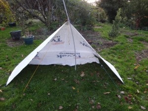 The Lee Side: a cheery fire out the front, protected from the weather 270 degrees