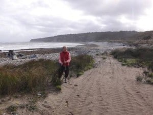 Wairaurahiri River mouth looking West