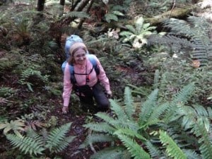Some steep scrambles up and down through gullies.