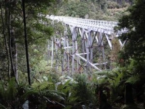 Percy Burn Wooden Trestle bridge, the largest in the world : 125 x 36 metres.
