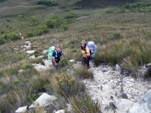 Kerri & Della - the climb begins