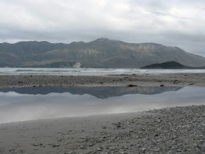 Last view of the beach at Buoy Creek