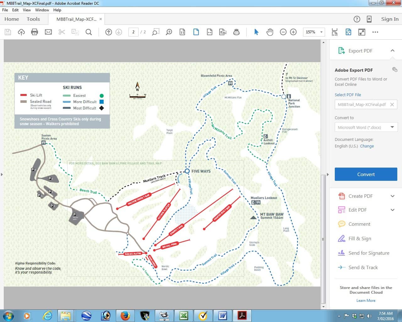 Mt Baw Baw Map